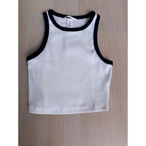 H&M Cotton Ribbed White Tanktop - New